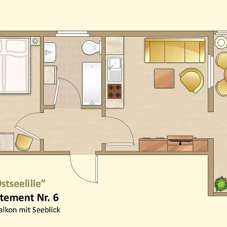 Ostseelilie - Mit Balkon Und Meerblick Apartment Sassnitz